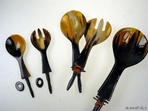 Horn salatbesteck argenta - horn,