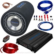 Crunch 25cm Bassrolle 1000 Watt 4-Kanal-Verstärker Auto Hifi Komplett Set Anlage