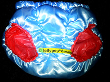 PVC Weichfolie+SATIN  dick wattierter WINDELSLIP  WINDELHOSE Erwachsene NEU XL