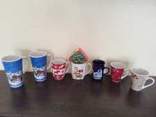 7x Tassen, Weihnachten, Kaffeetasse, Kakao Konvolut 