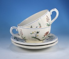 Gien "Oiseaux De Paradis" 2 Milchkaffeetassen & Untertassen