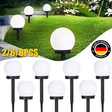 6-8Stk LED Solar Gartenleuchte Kugel Set Solarleuchte Außen Garten Lampe leuchte