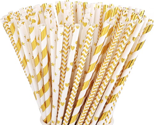 Papierstrohhalme 100 stück - 100,