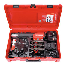 Rothenberger Pressmaschine Set ROMAX 4000 Pressbacken Akku 4Ah EU 15 22 28mm 