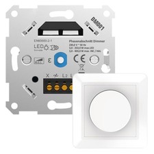 Universaldimmer Phasenabschnittdimmer Weiß für LED 3-250W und Halogen 3-400W