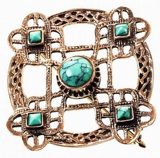 Bronze Wikinger Fibel Brosche