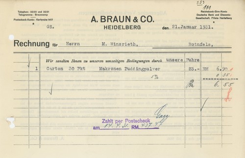 Rechnung braun heidelberg - braun,