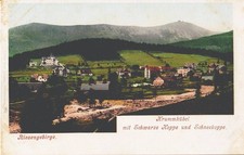 Coloriert Schlesien Riesengebirge Koppe Schneekoppe Krummhübel Karpacz ca. 1910
