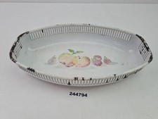 Brotkorb Emaille mit Äpfel Pflaumen Motiv mit Durchbruch #244794