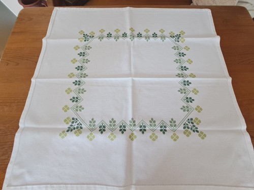 Tischdecke kreuzstich grün - tischdecke,