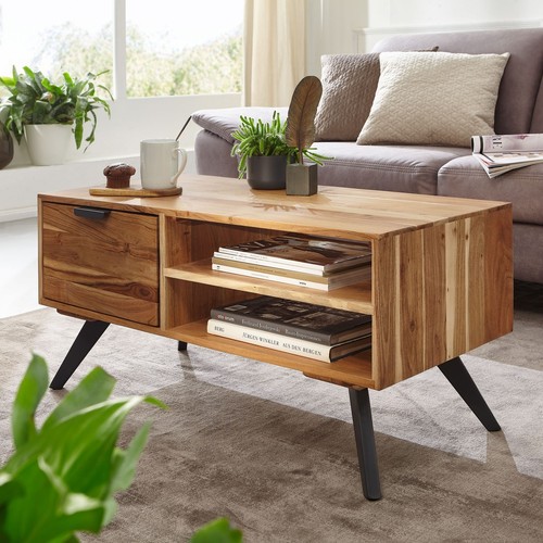 Couchtisch massivholz 95cm - massivholz,