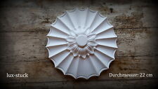 Gips Stuck D=22cm Rosette Ornament Stuckornament Stuckrosette  Deckenrosette
