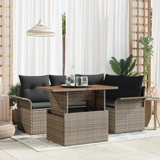 Garten-Sofa-Set mit Kissen 5