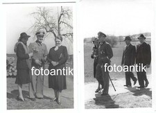 Foto 2 WK  Portrait  Soldat Offizier Uniform Orden DK EK  ISA mit Familie 2x