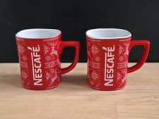 2 x rot Nescafe Weihnachtsbecher Kaffeetasse Kaffeebecher neuwertig