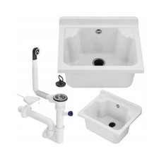 Ausgussbecken weiß für