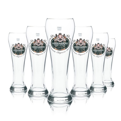 Herrnbräu weißbierglas - 6x,