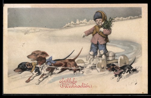 Künstler karl feiertag - künstler-ak,