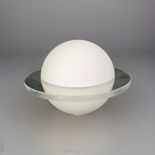 KPM Lampenschirm G9 UFO Ersatz Glas weiß Klar Ø150mm mit Gewinde 20mm Kugel Glas