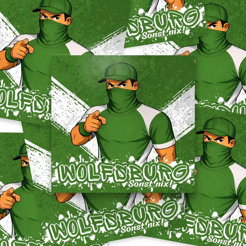 100x wolfsburg aufkleber - wolfsburg, aufkleber/