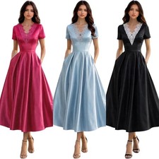 Cocktailkleid satin linie - cocktailkleid, a-linie