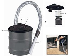 Aschefilter mit Feinfilter Grobschmutzfilter Ascheabscheider Zentralstaubsauger