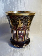 Ranftbecher Engel  Gold Glas Böhmen antik alt Überfang Rubinrot  geschliffen