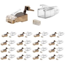 20x Netzwerk Stecker Set RJ45 Verlegekabel Cat7/6A geschirmt AWG22/23 ProfiPatch