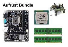 Bundle GA-H81M-D2V + Intel Core i3 i5 i7 CPU + 4GB bis 16GB RAM wählbar