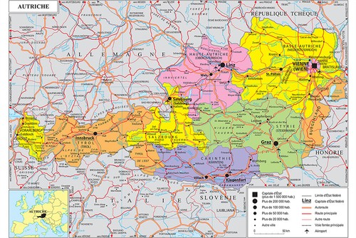 Karte von österreich - von,