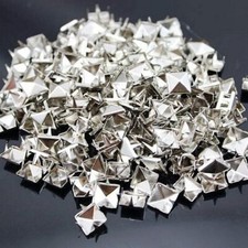 100x Pyramidennieten Nieten Niet Ziernieten aus Metall für Kleidung Vergoldet