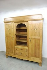 Antiker Kleiderschrank Schrank Küchenschrank aus Weichholz um 1880