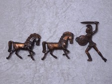 3 tlg Set Metallfiguren Pferde