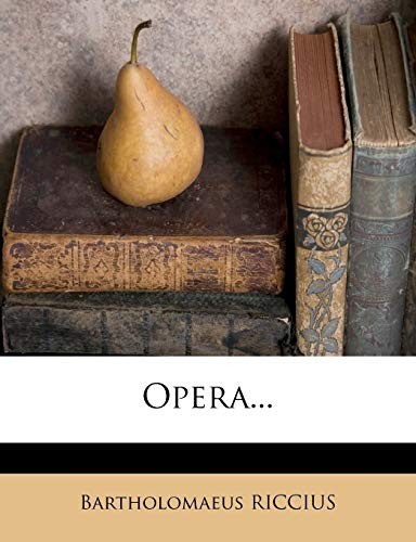 Riccius opera paperback - -, opera...