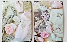 2 "Nostalgie"  Blechschilder, Hochformat