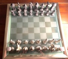 Schachset Römer/Wikinger aus