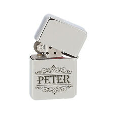 Feuerzeug mit Gravur Sturmfeuerzeug personalisiert Jet Flame Wunschgravur Silber