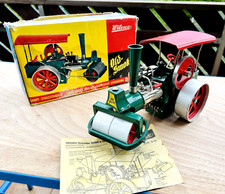 Dampfmaschine / Steam engine / Walze Blechspielzeug OldSmoky Wilesco mit OVP