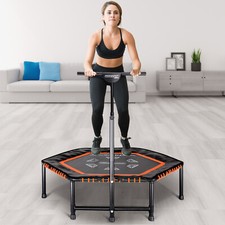 B-Ware Fitness Trampolin Durchmesser 120cm schwarz orange