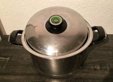 AMC Kochtopf 24 cm 5 Liter Topf Schnellkochtopf Grüner Deckel - 2 Sterne
