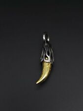 Anhänger Halskette Kralle Zahn Edelstahl Adler Massiv Schmuck Panzerkette NEU