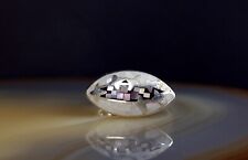 Ring Silber 925 Perlmutt Mosaik bunt & modern 18 mm