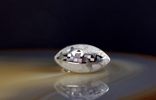 Ring silber 925 - 925, perlmutt