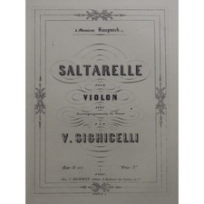 SIGHICELLI Vincenzo Saltarelle op 21 No 5 Violine Klavier ca1860