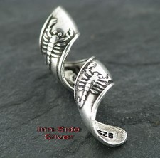 Bartschmuck Bartring Bartcreole Gothic Celtic SKORPION Feingehalt  Silber 925