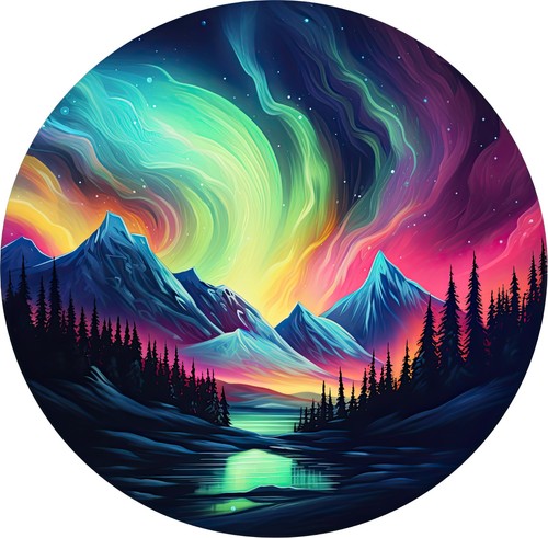 Sticker nordlicht - 3x,