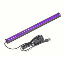 LED UV Schwarzlicht Leiste 30 cm Blacklight Strip für Party, Deko & Gaming Raum