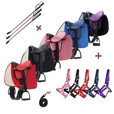 Holzpferd Sattel mit Halfter Set bis 145cm Umfang und Gratis Gerte