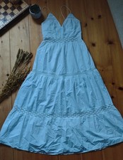 Zara zauberhaftes Maxikleid mit Stickereien GR-S Weiss NP-149€ Neu mit Etikett