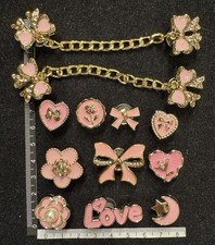 Stck gold rosa schleifen - 12,